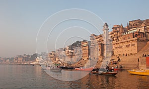 VARANASI, INDIA - January, 26, 2013: Holy city of Varanasi